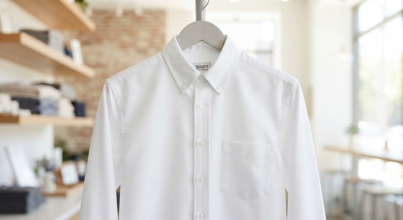 Hospitality Oxford Shirt — Wrinkle-resistant oxford · Logo embroidery · Batch colour matching