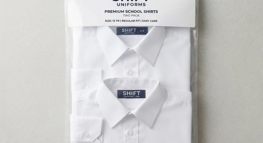School Shirt 2-Pack — White — detail view